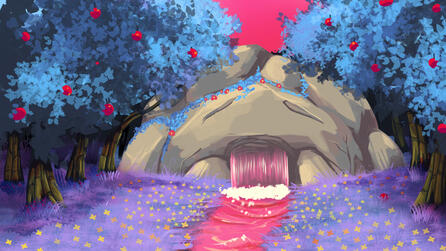 Old art for an area in the game.